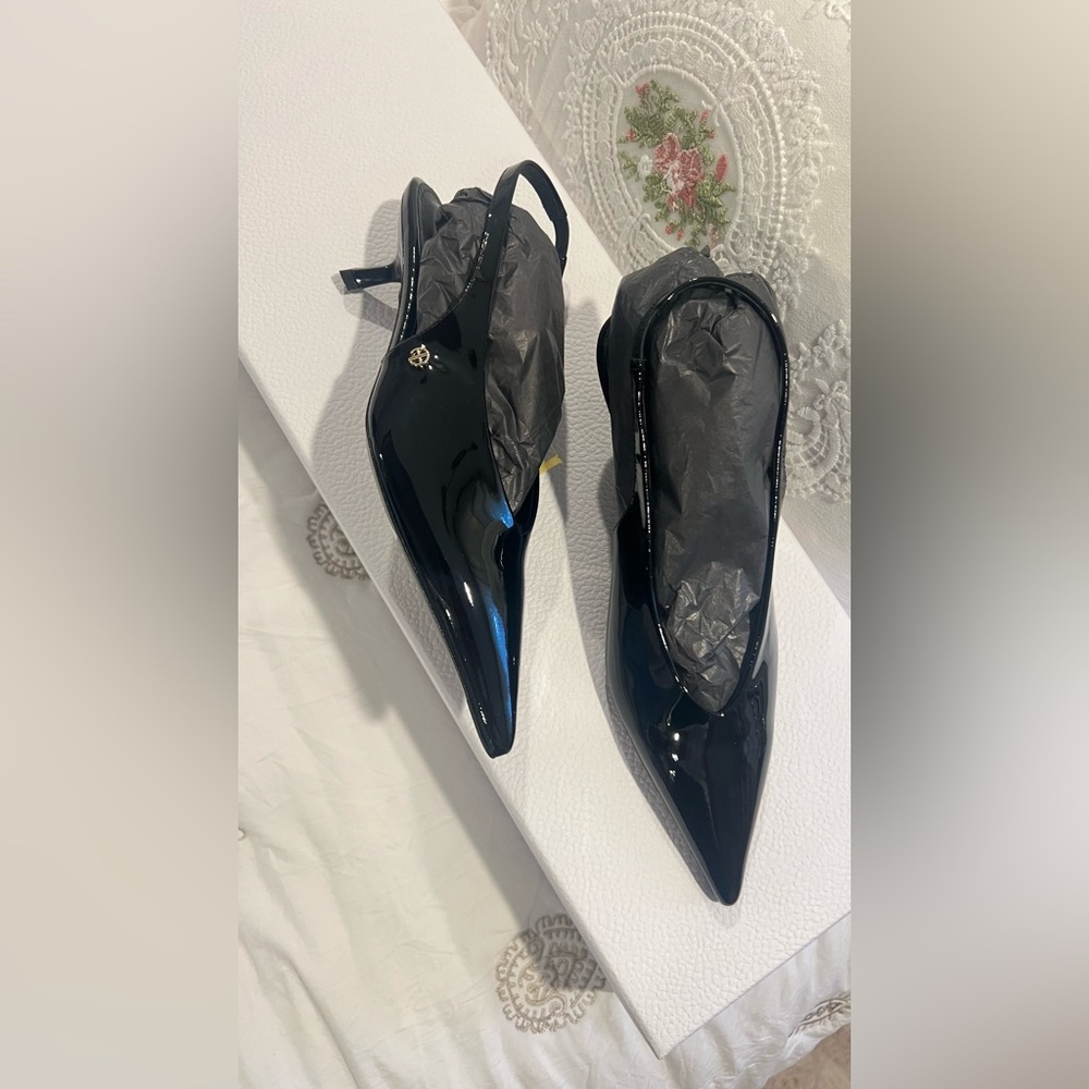 Anine Bing Glossy Black Heels